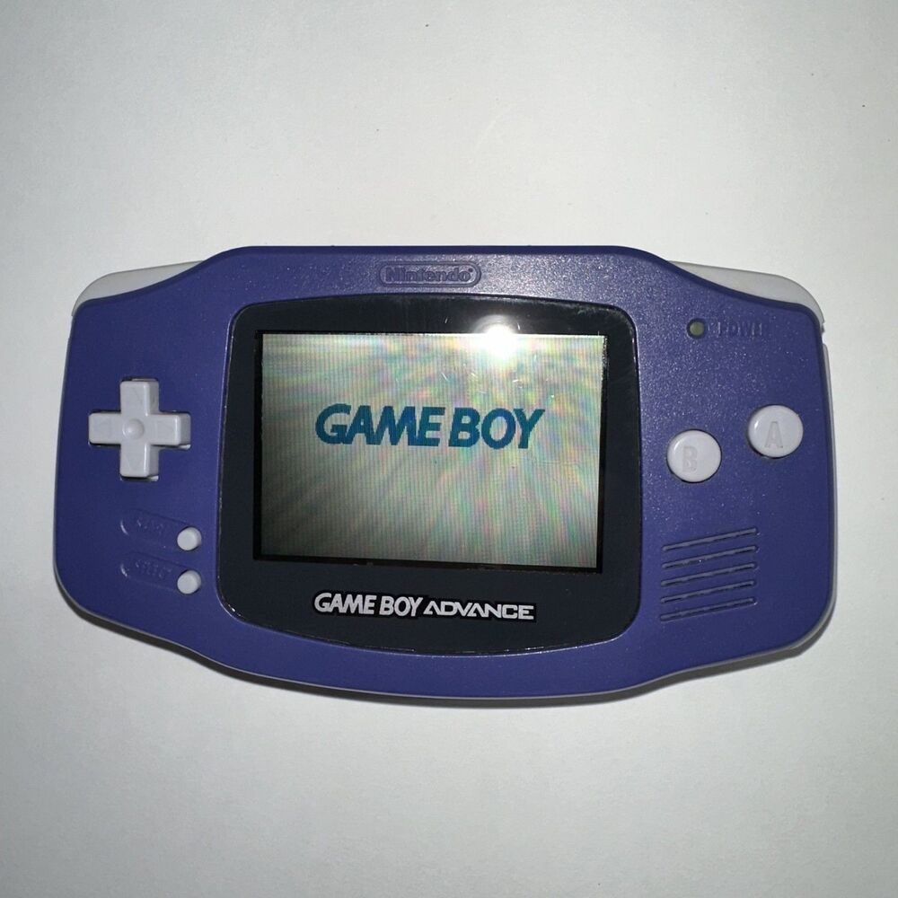 Nintendo Game Boy Advance Purple Handheld System Console Tested
